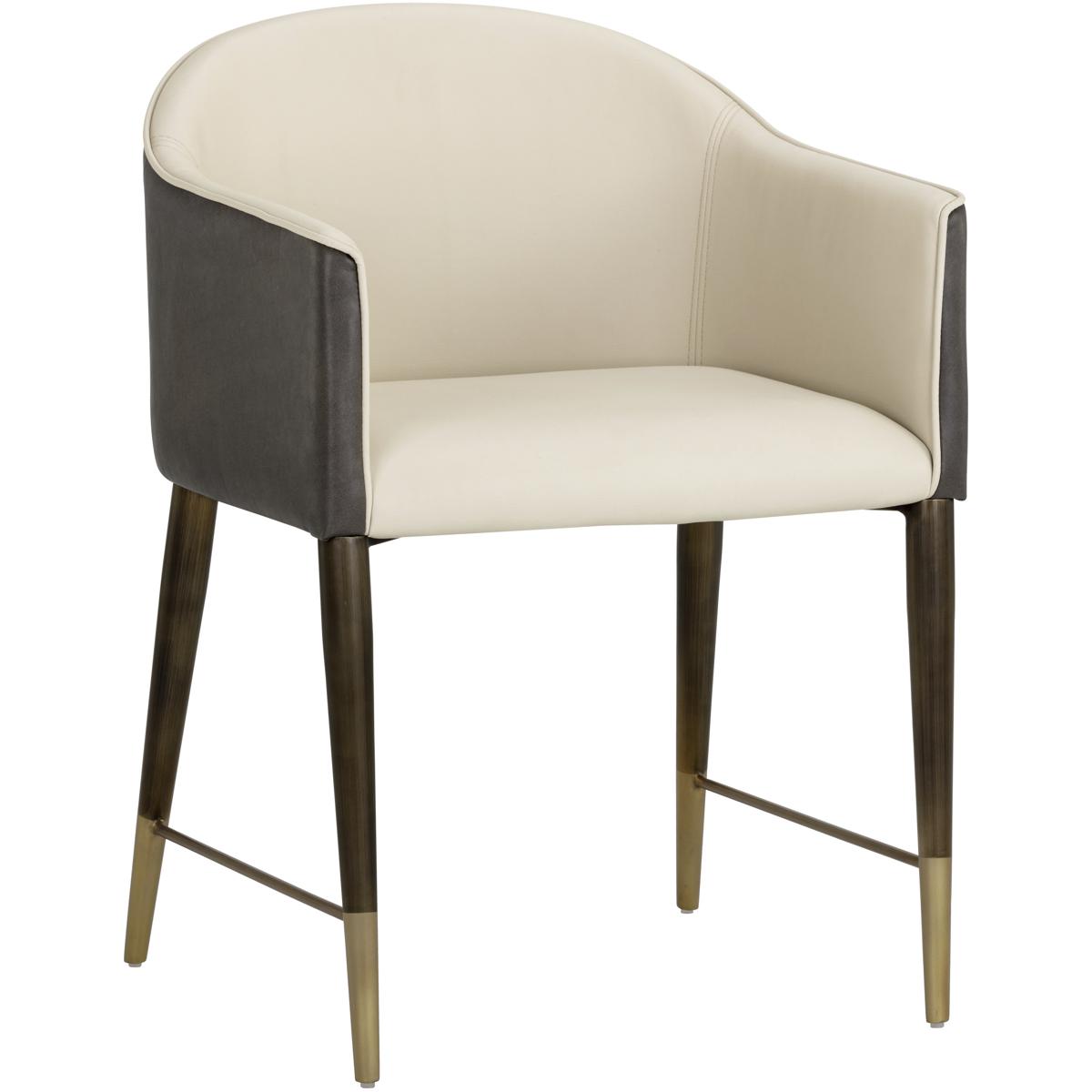 SUNPAN 105687 Kylin Dillon Cream / Bravo Ash Dining Armchair